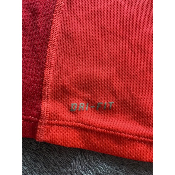 NIKE DRI-FIT WOMEN'S TRAINING MESH DOT RACERBACK‎ TANK TOP Size M / Red - Picture 5 of 7